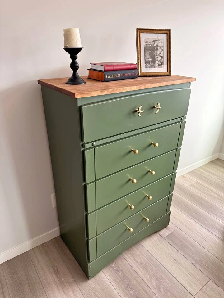 Refinished Vintage Tallboy Dresser