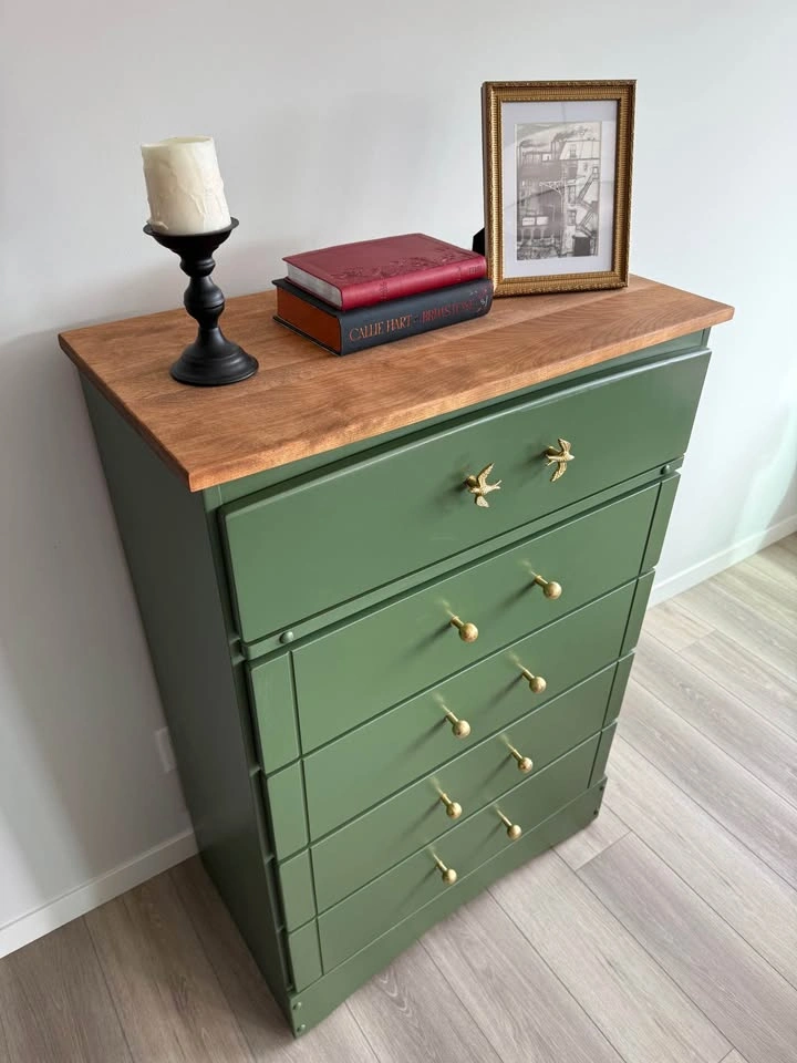 Refinished Vintage Tallboy Dresser - photo 3