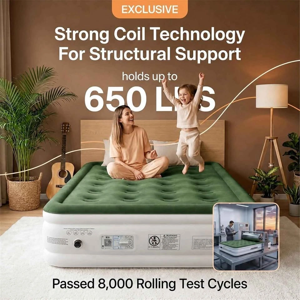 Zearna Queen Air Mattress with Built-In Pump - photo 2