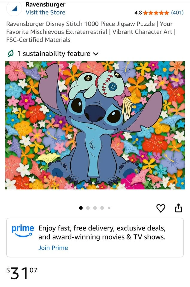 Ravensburger Disney Stitch 1000 Piece Jigsaw Puzzle - photo 2