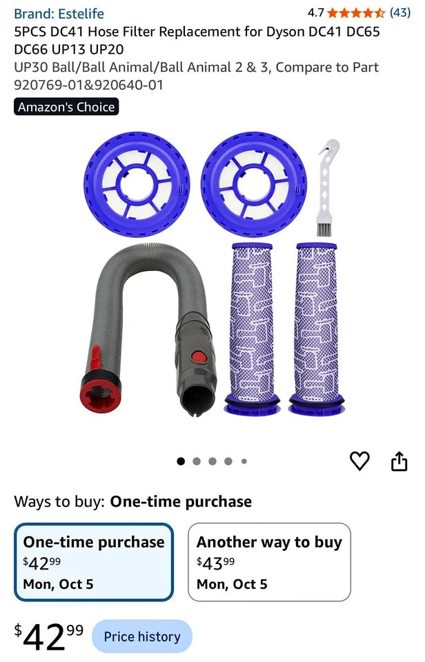 Vaccum Dyson Hose Filter Replacement