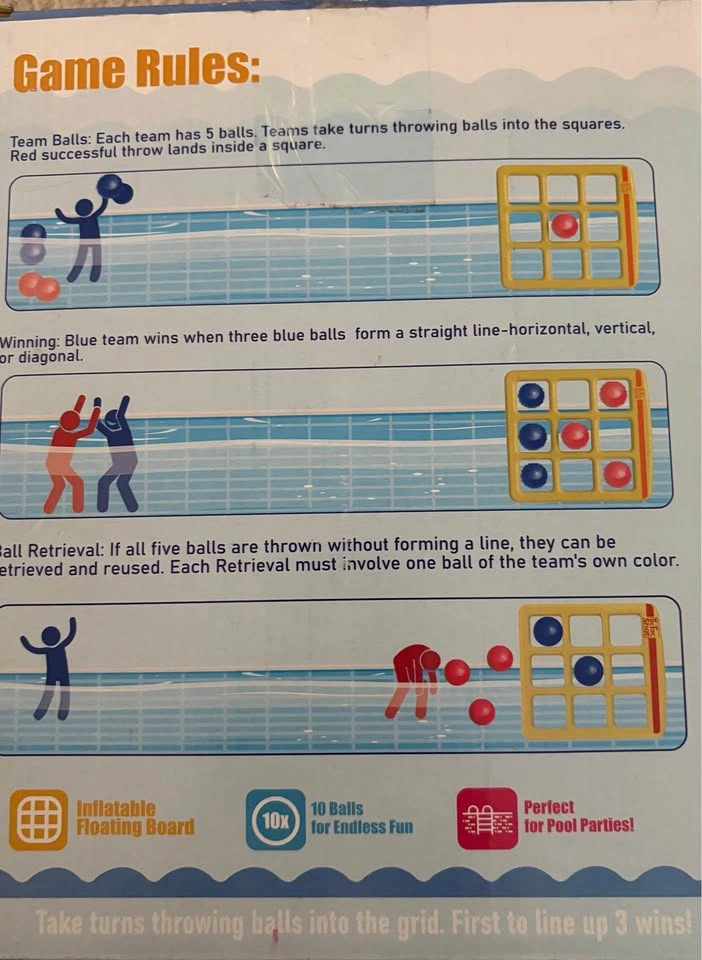 Floating tic tac toe pool game - photo 2