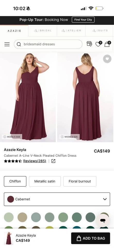 Azazie Keyla Cabernet Bridesmaid Dress - photo 2