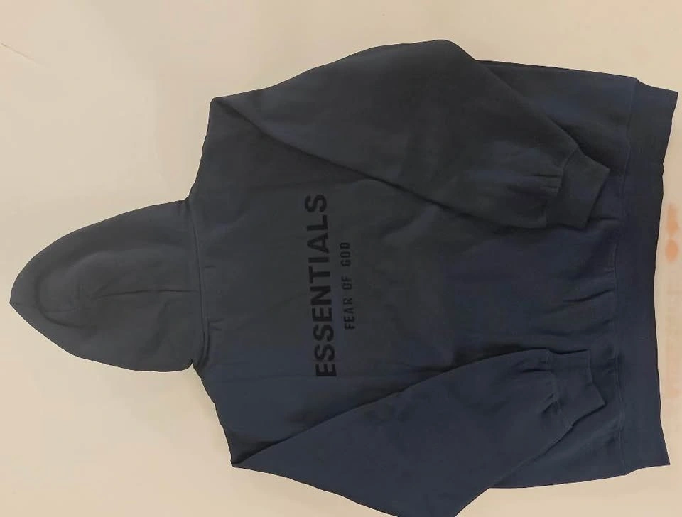 Black Fear of God Essentials Hoodie Size S - photo 2