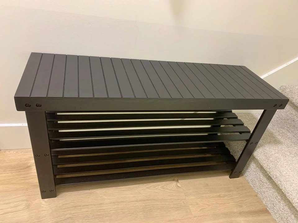 Brand New 3-Tier Bamboo Entryway Shoe Rack Bench