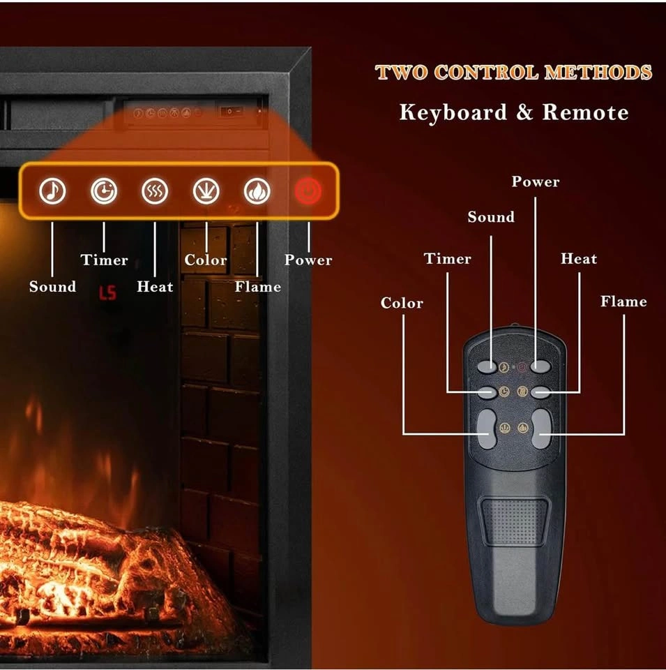 In wall electric fireplace - photo 3