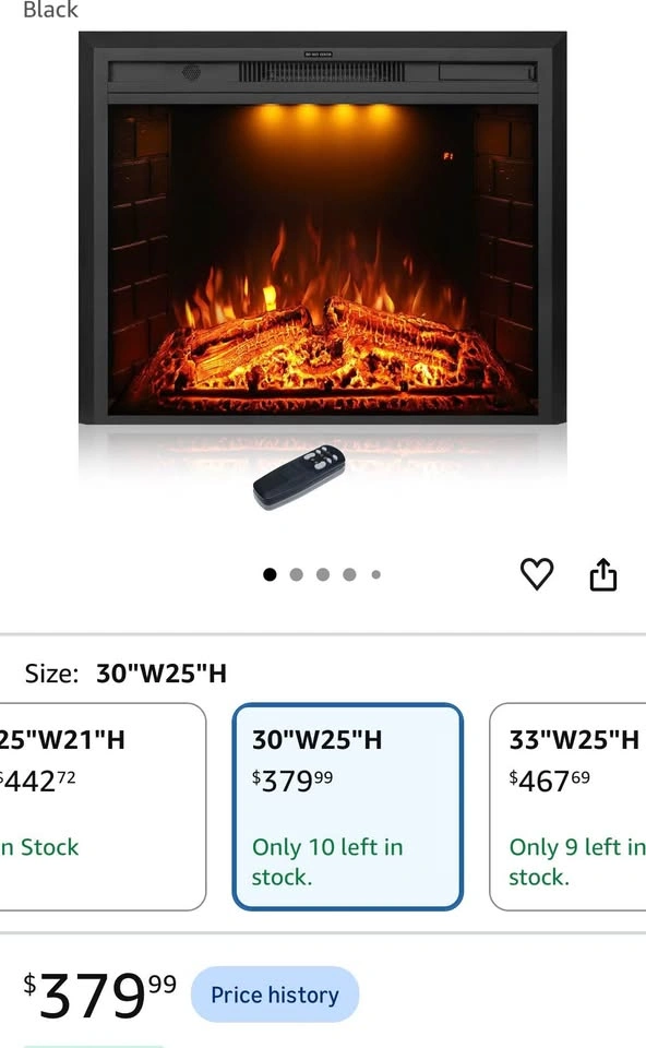 In wall electric fireplace - photo 4