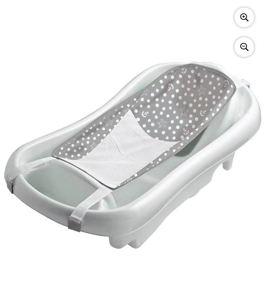 Infant to Toddler 3-in-1 Bath Tub with Newborn Sling – White