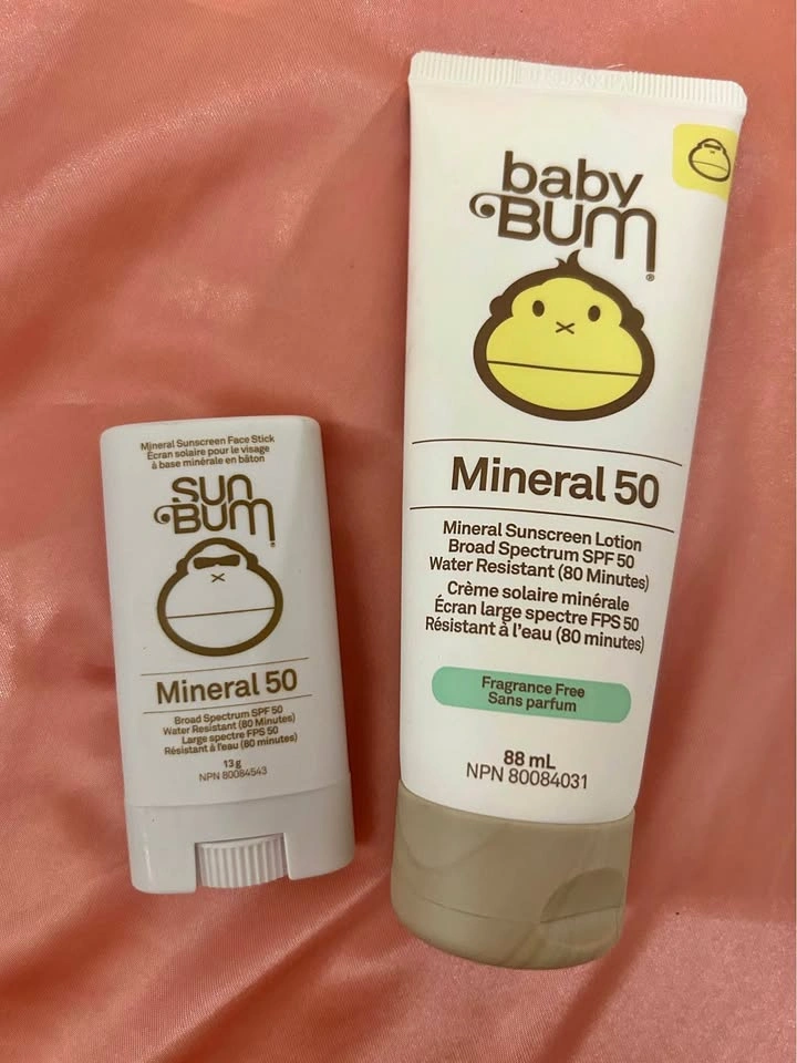 Sun Bum/Baby Bum sunscreen stick and sunscreen lotion 50 spf