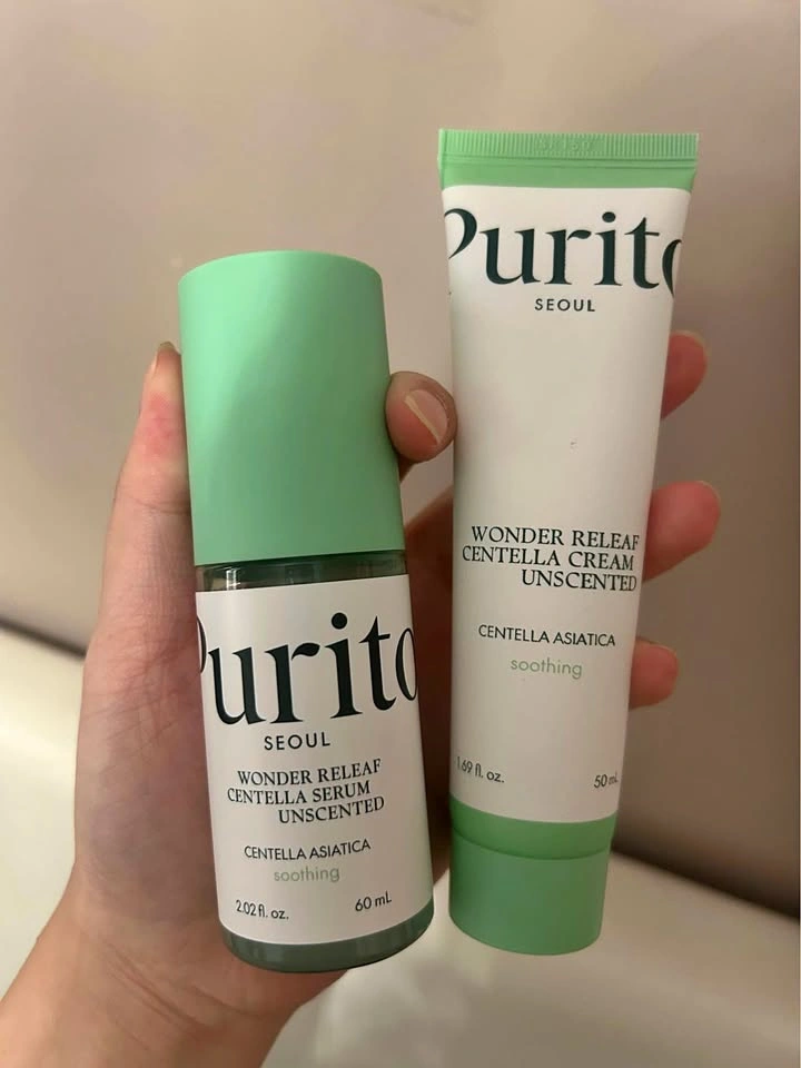 Purito Wonder Releaf Centella Unscented Serum and Cream