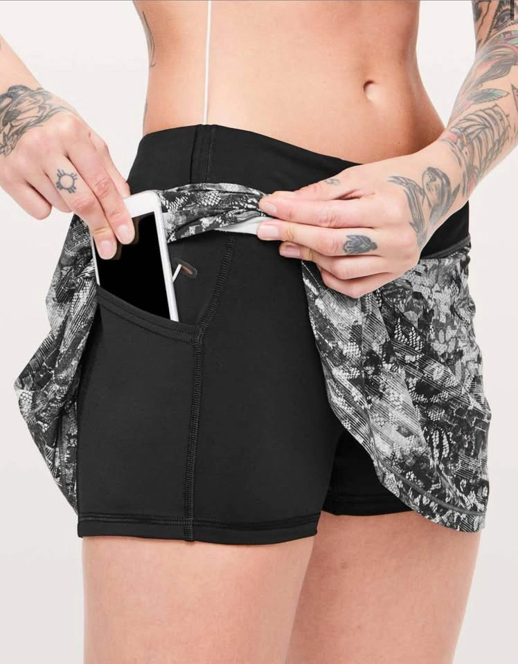 Lululemon Pace Rival Skirt Regular Masked Lace Starlight Black S - photo 3