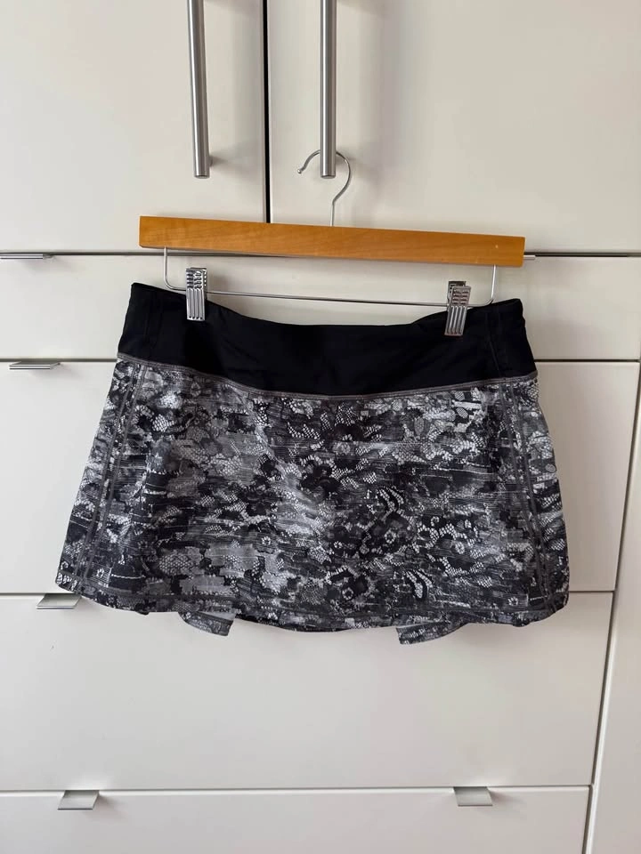 Lululemon Pace Rival Skirt Regular Masked Lace Starlight Black S - photo 4