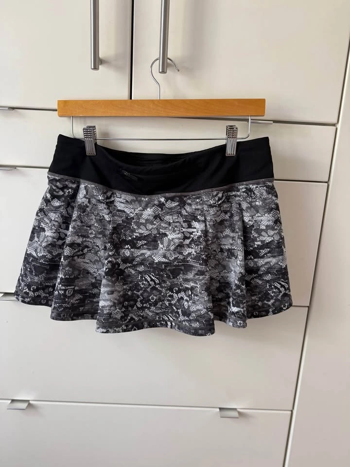 Lululemon Pace Rival Skirt Regular Masked Lace Starlight Black S - photo 5