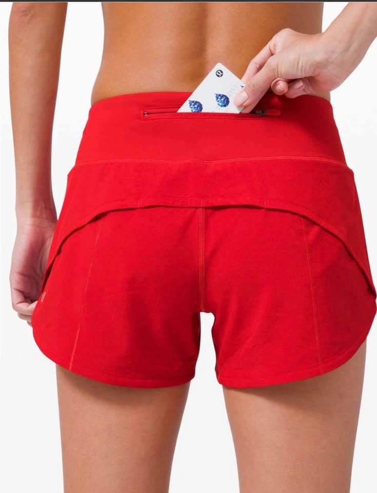 Lululemon Speed Up Short Long 4” Dark Red Size 8 - photo 4