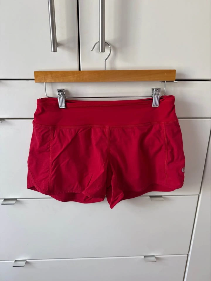 Lululemon Speed Up Short Long 4” Dark Red Size 8 - photo 5