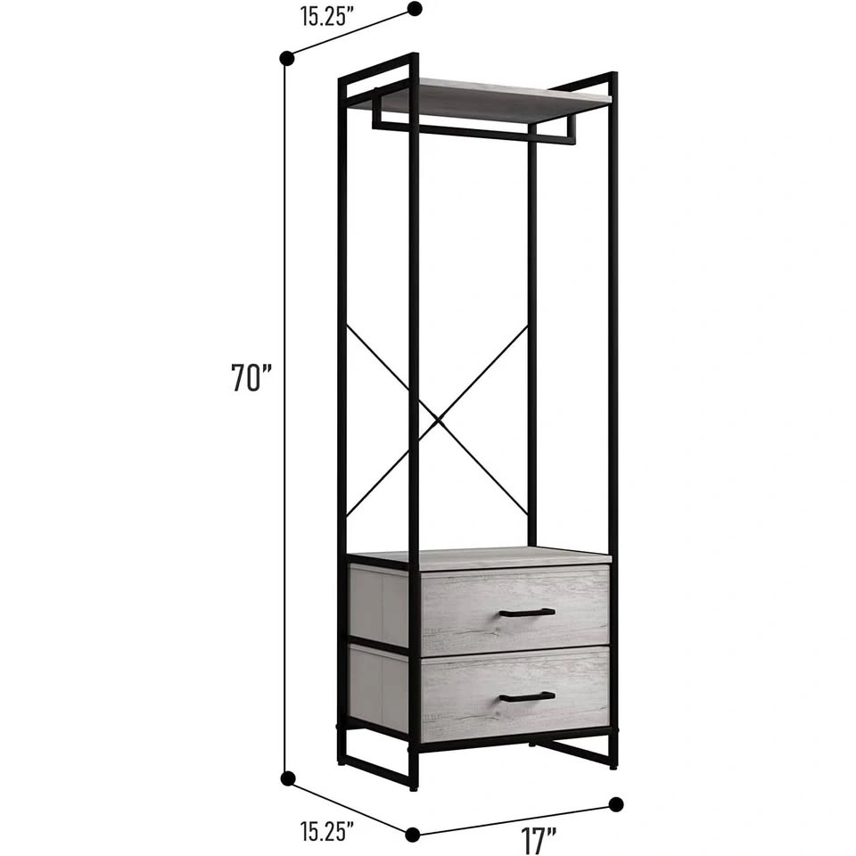 New Clothing Rack with Fabric Drawers - Tall Storage Organizer - photo 2