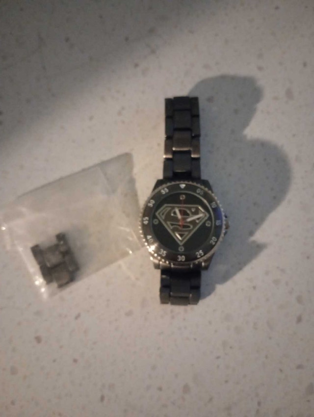 Superman Black Metal Watch