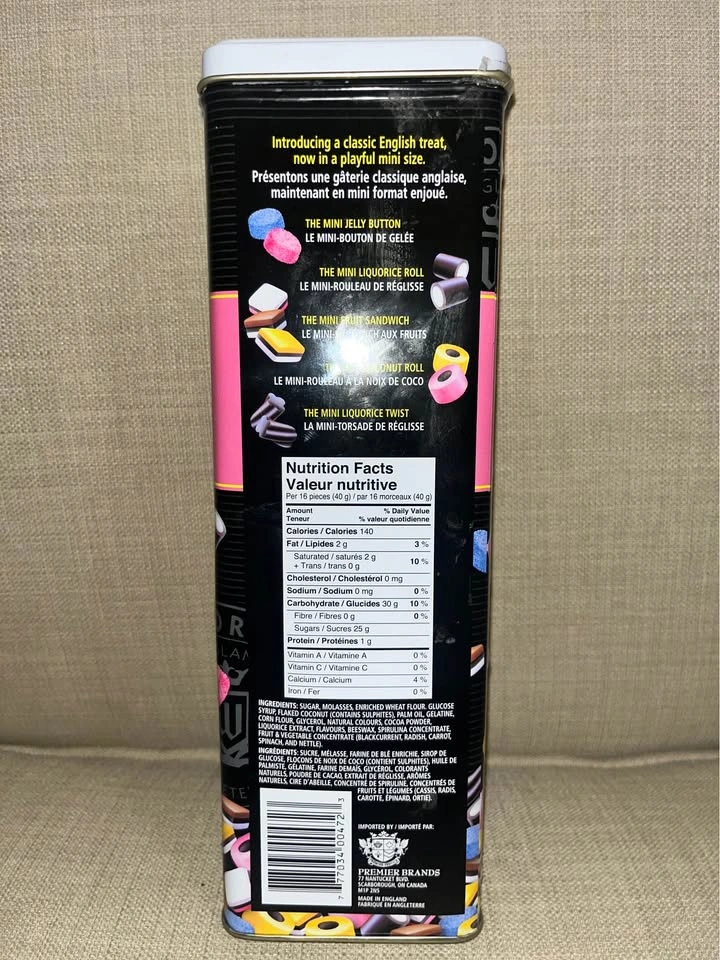 WaterBridge Mini Liquorice Allsorts Empty Metal Tin - photo 2