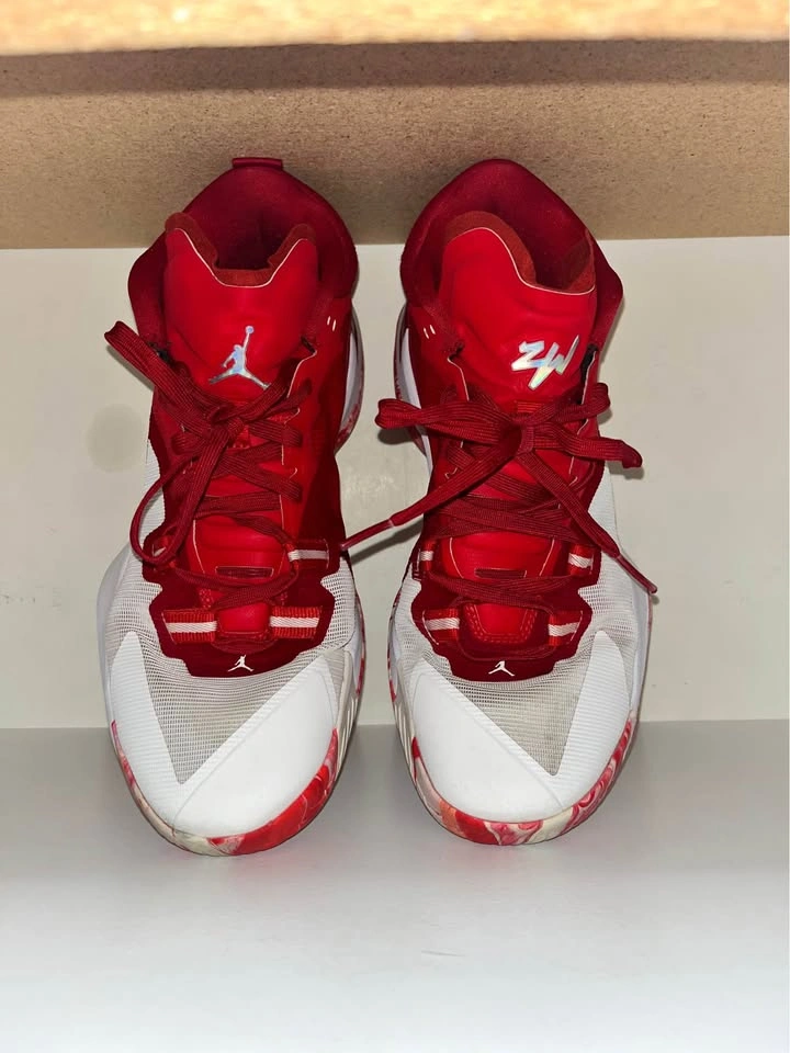 Air Jordan Men’s US 9.5 Zion 1 TB University Red & White - photo 2