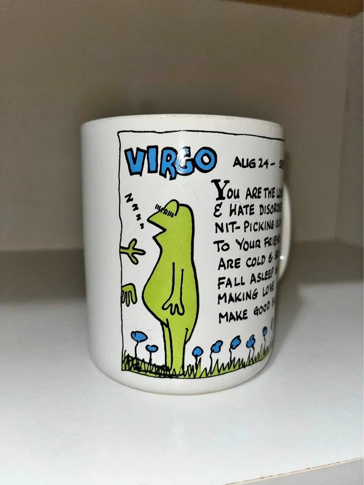 Coffee Cup Mug Virgo Frog Horoscope Astrological Sign