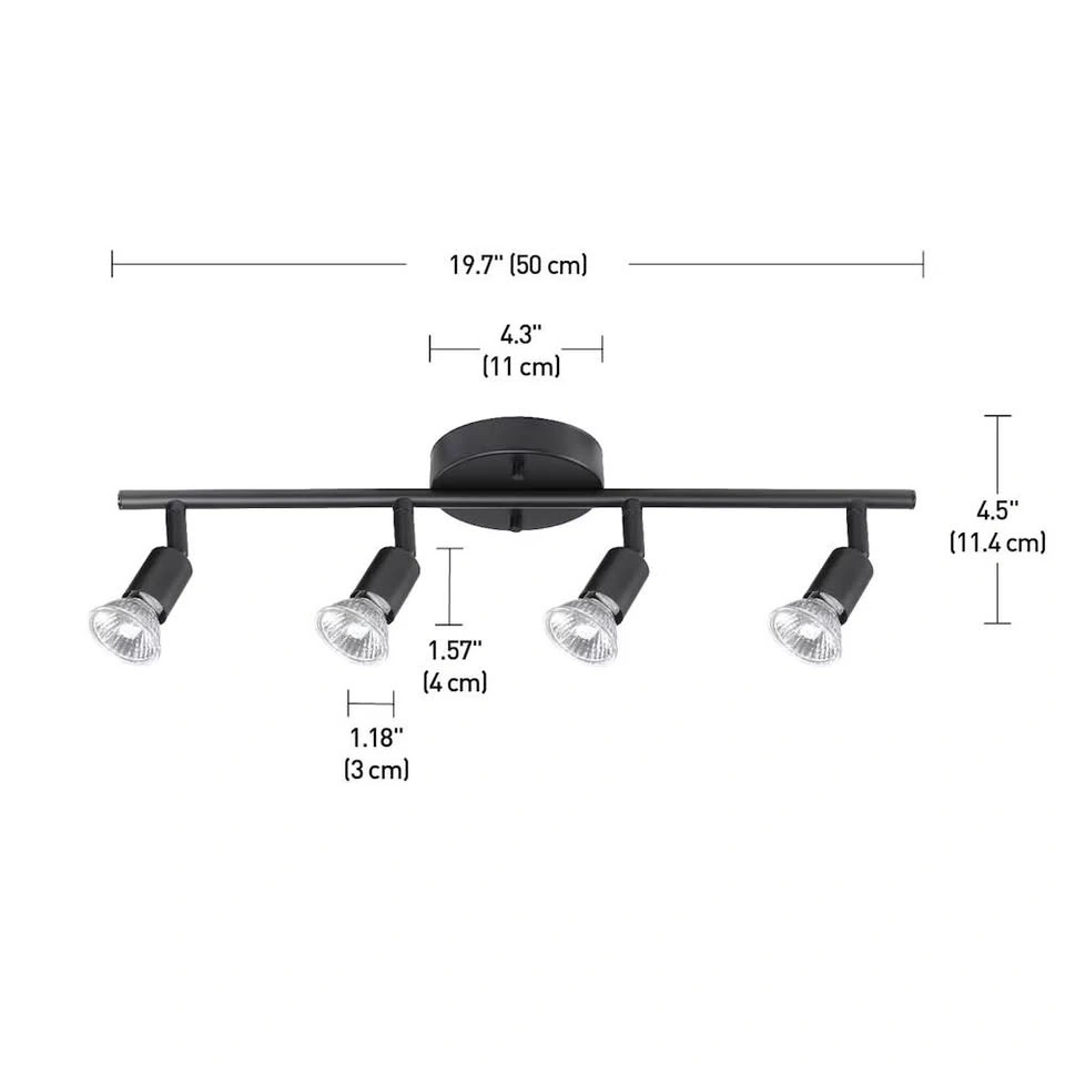 New 4-Light Track Lighting in Matte Black Finish - photo 3