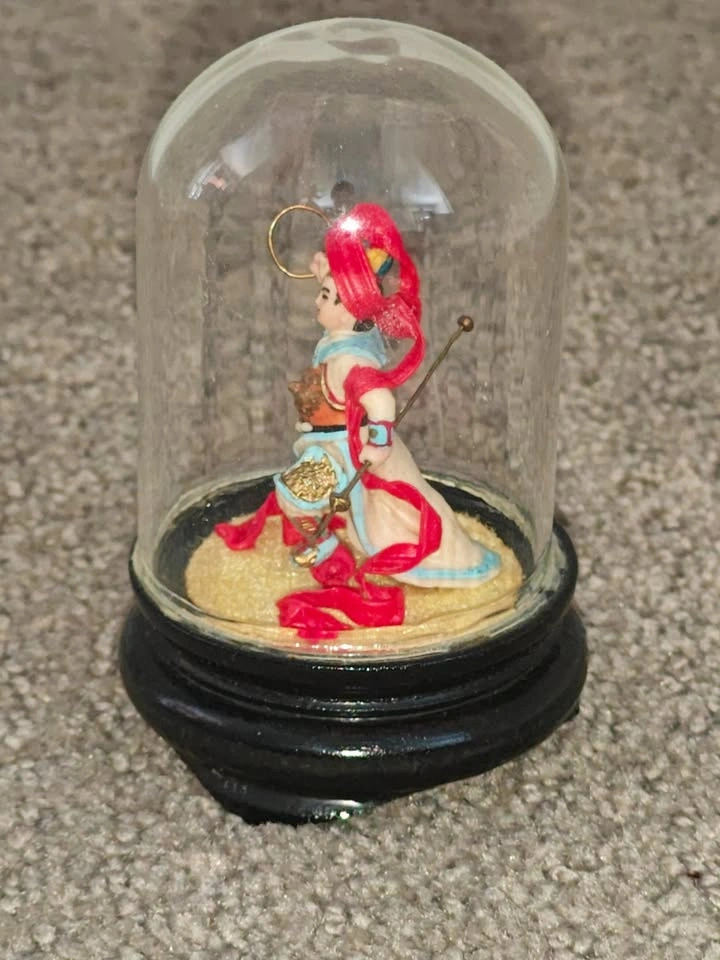 Mythological Chinese Deity Dough Art Figurine Nezha Lotus Prince - photo 4