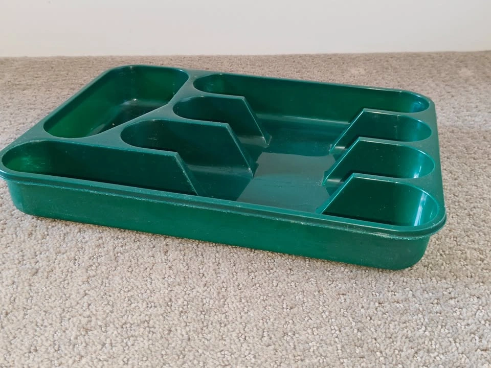 Cutlery Holder Flatware Tray Organizer - Green - photo 2