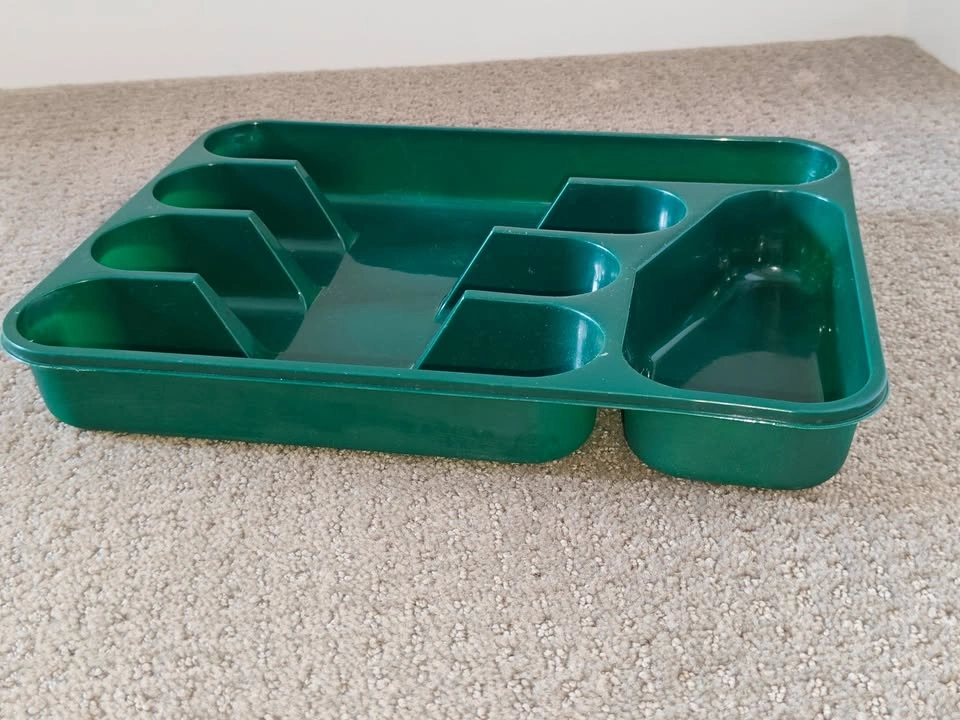 Cutlery Holder Flatware Tray Organizer - Green - photo 4