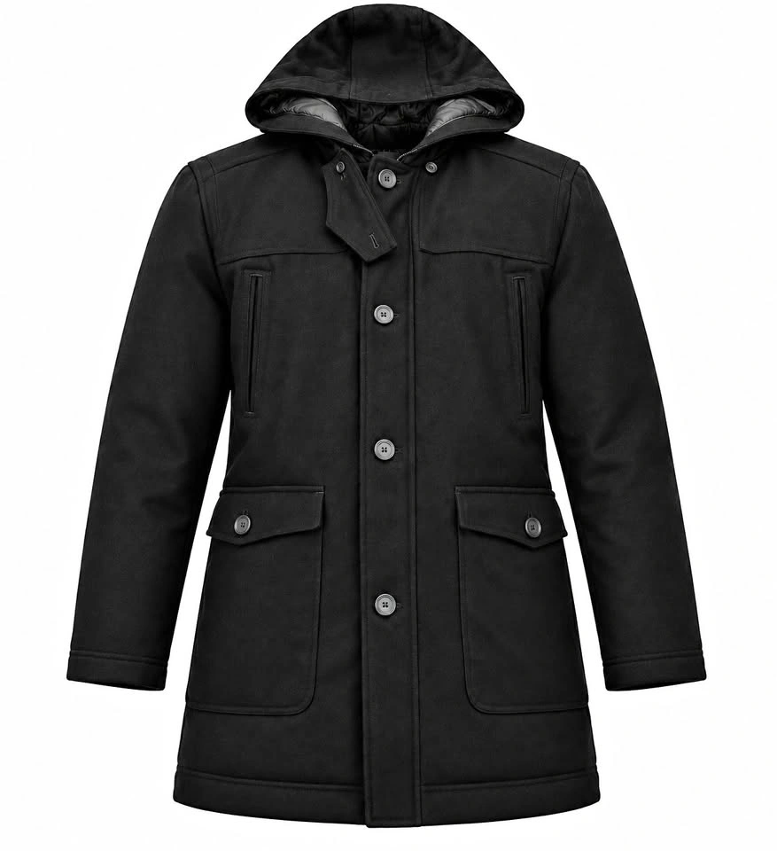 L.L.Bean Men's Black Wool Blend Down Insulated Winter Jacket XL