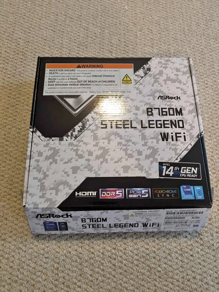 BNIB ASRock B760M Steel Legend WiFi