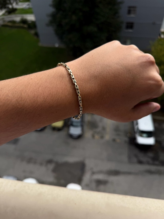 byzantine 14k gold royal link bracelet