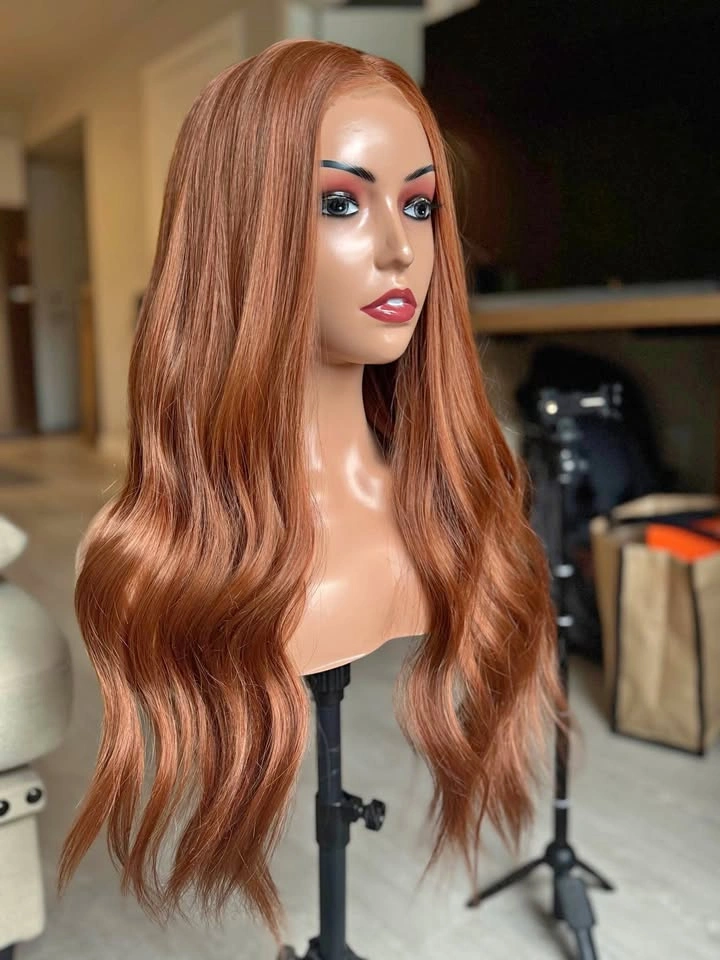 Long Copper Lace Front Wig Ginger