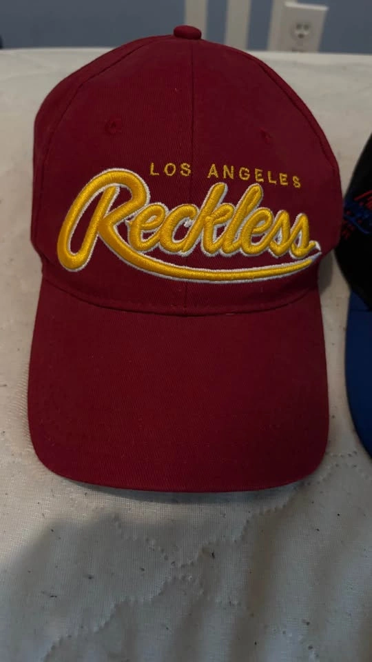 Lot of 3 Baseball Caps - NY Yankees, LA Dodgers, Reckless - photo 2