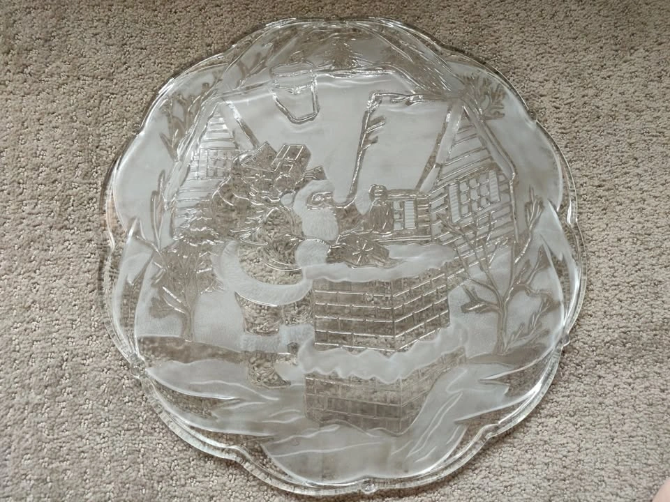 Christmas Santa Serving Dish / Tray / Decoration Plate - 14-3/4" - photo 4