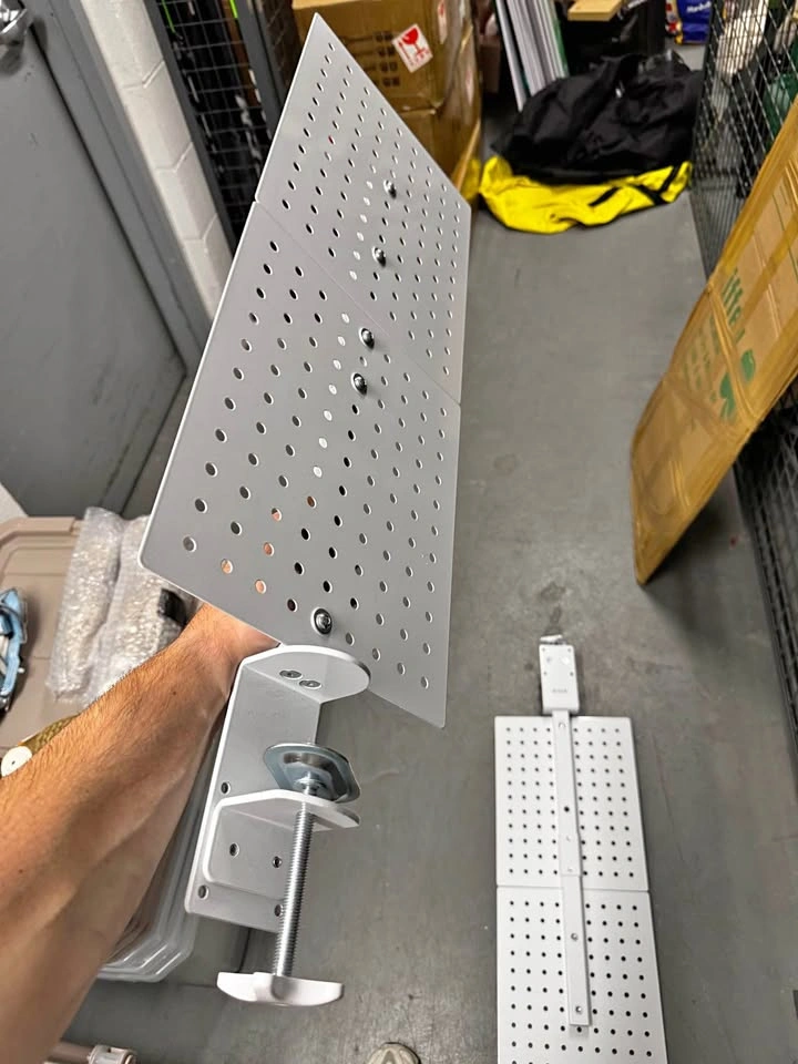 VIVO White Clamp-on 20 x 24 inch Desk Pegboard