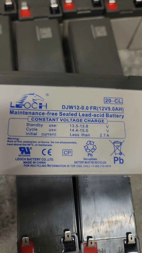 Leoch DJW12-9 12V 9Ah F2 Replacement Battery - photo 4