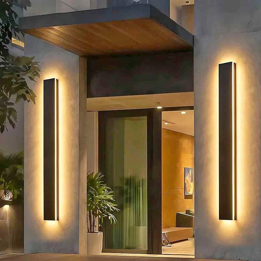 2-Pack 59-inch Modern Outdoor Wall Light Sconces