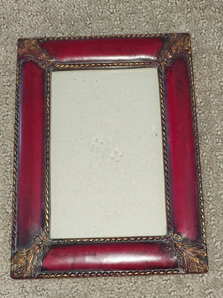 Burgundy & Gold 4x6 Picture Photo Frame - Excellent Condition - photo 5