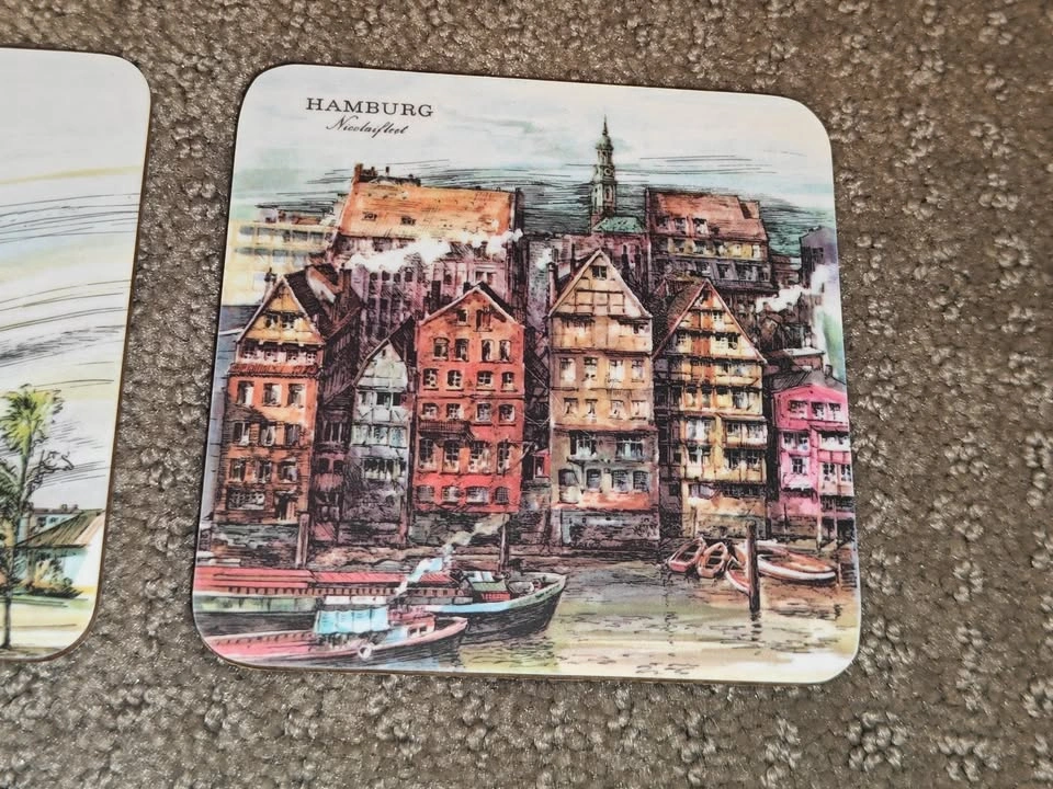 Vintage Schuberth Hamburg Coasters Set of 6 – Made West Germany - photo 4