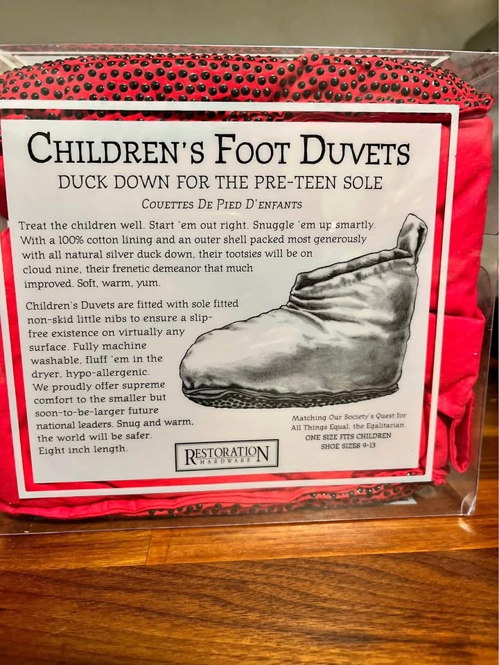 Restoration duck down duvet slippers