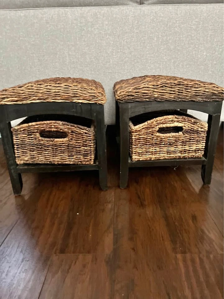 Wicker stool set