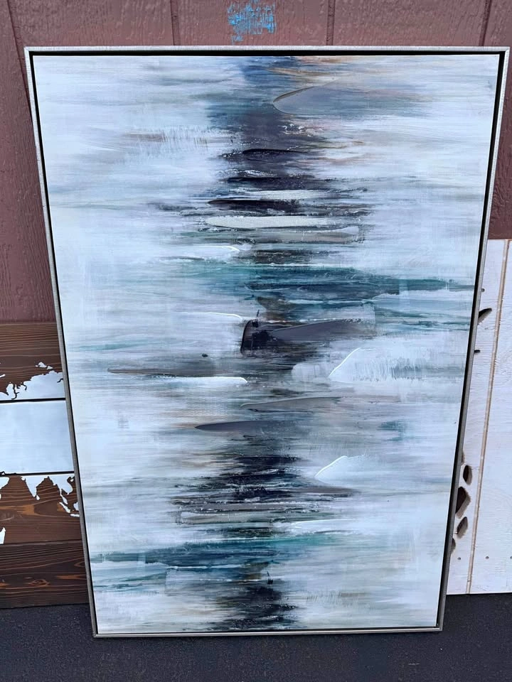 Abstract Canvas, Wood World Map, and Pineapple Wall Art