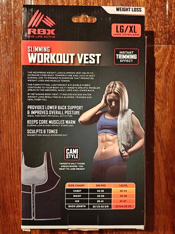 RBX Slimming Workout Vest (Size LG/XL) – Brand New in Box - photo 2