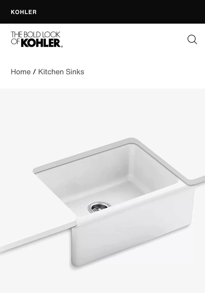 Kohler Alcott K-6573-5U-0 Farmhouse Kitchen Sink