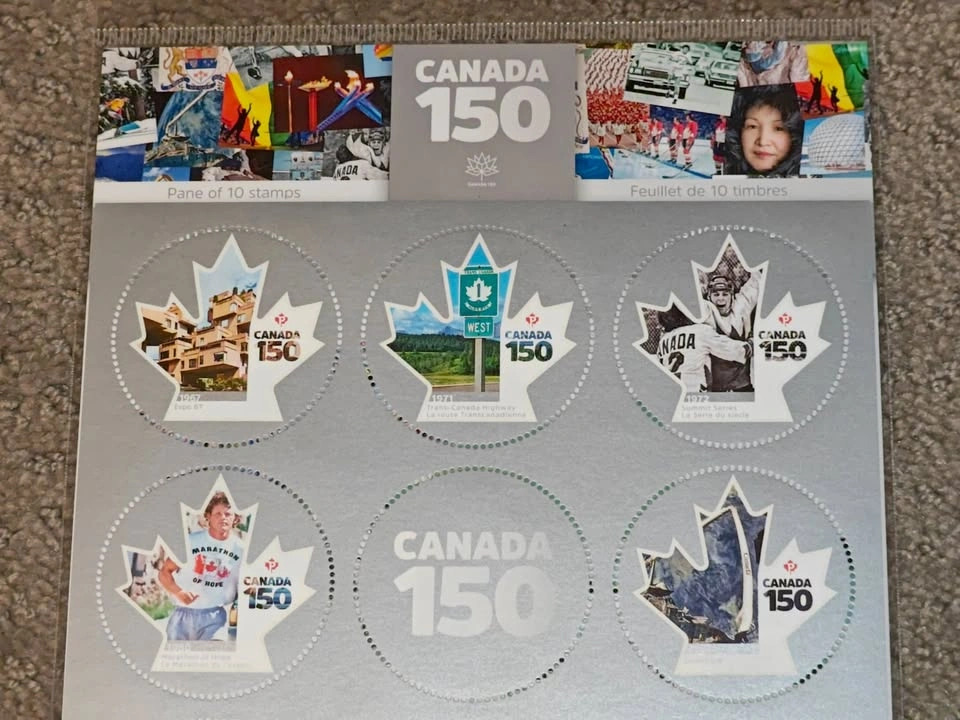 Stamp Pane - 2017 Canada 150 Commemorative - photo 2