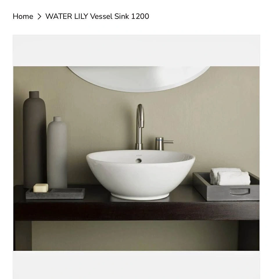 Cheviot Water Lily 1200-WH Vessel Sink