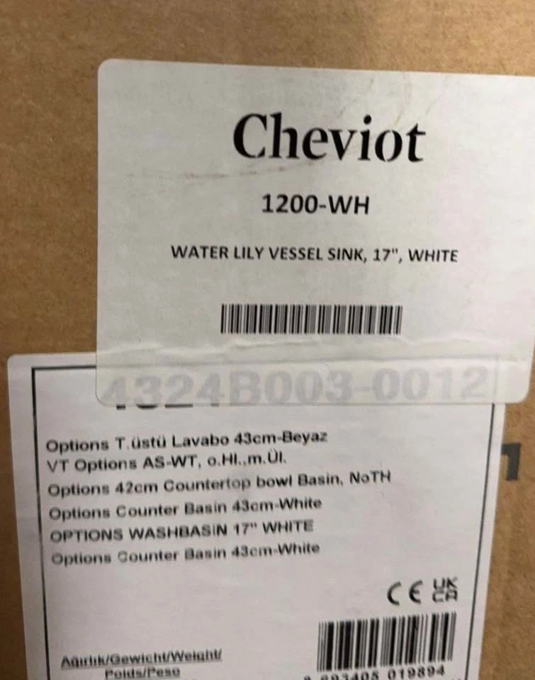 Cheviot Water Lily 1200-WH Vessel Sink - photo 4
