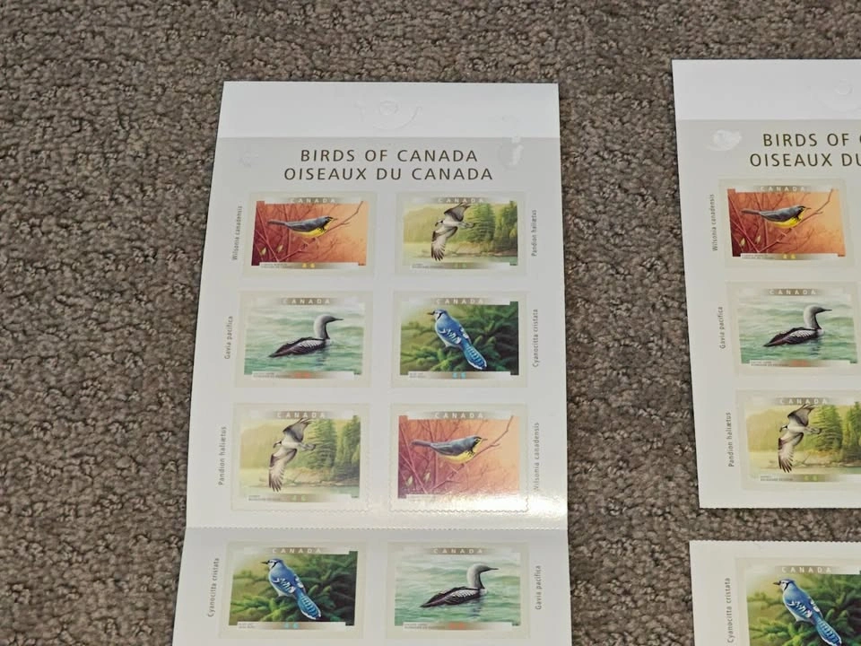 Stamp Booklet Set - Vintage Birds of Canada (2000 & 2001 Series) - photo 2
