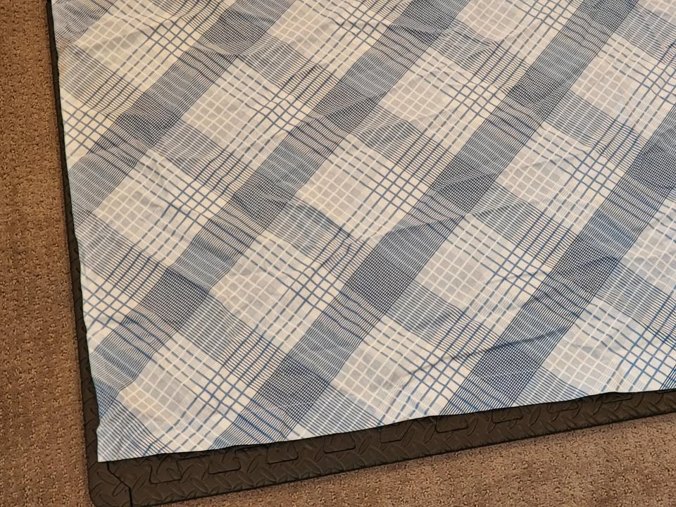 Plaid Bed Flat Sheet - Full / Double Bedding Cover - 79" x 88" - photo 2