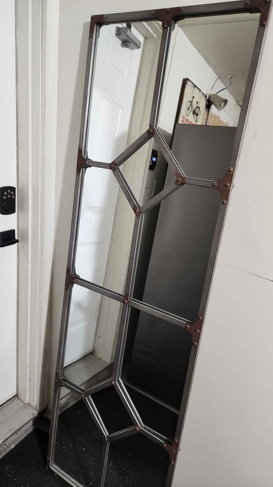 Industrial looking full length mirror - photo 2